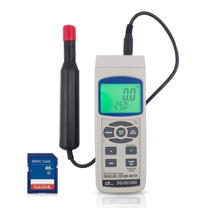 Lutron DO-5512SD เครื่องวัดและบันทึกค่าออกซิเจนในน้ำ | SD Card