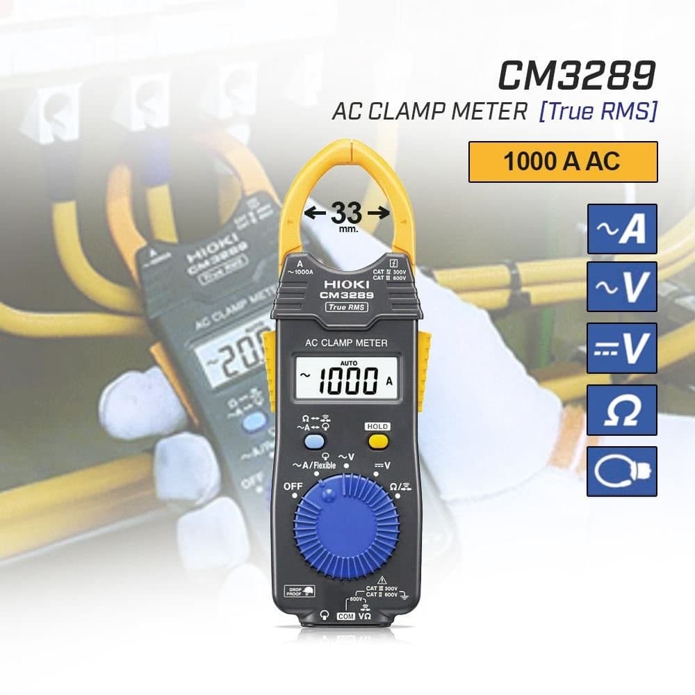 Hioki CM3289 AC แคลมป์มิเตอร์ 1000A | True RMS