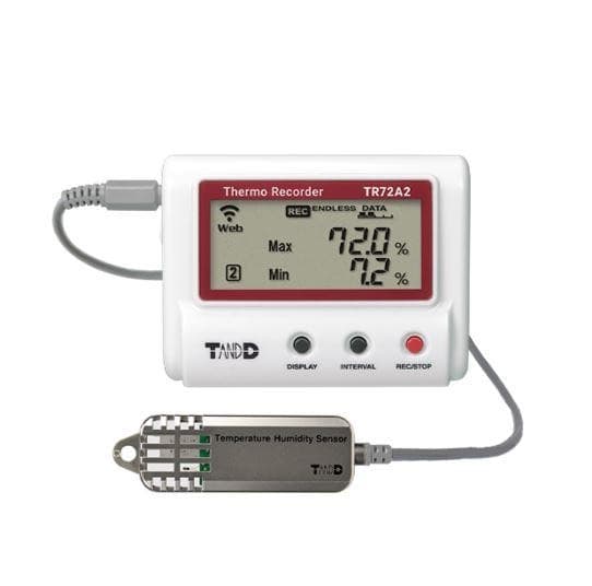 T&D TR-72A2-S เครื่องบันทึกอุณหภูมิและความชื้นแบบไร้สาย (Cloud Network) | Wifi & Bluetooth