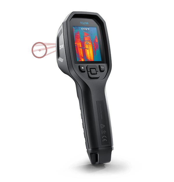 FLIR TG298 เครื่องวัดอุณหภูมิอินฟราเรด Infrared Guide IR Thermometer High Temperature Spot Thermal Camera (IR Resolution 160 × 120 pixels)